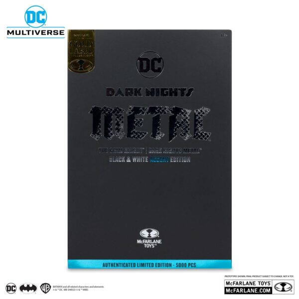 DC Multiverse Akció Figura The Grim Knight (Dark Nights Metal) (Black & White Accent Edition) (Gold Label) 18 cm