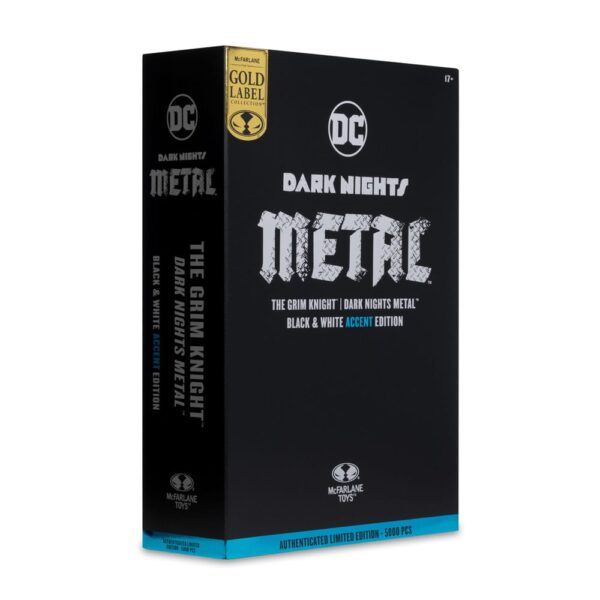 DC Multiverse Akció Figura The Grim Knight (Dark Nights Metal) (Black & White Accent Edition) (Gold Label) 18 cm