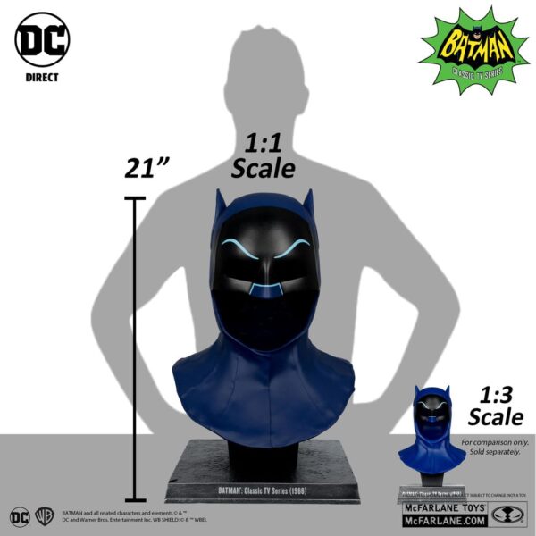 Batman 1966 DC Direct Replika 1/1 Batman Cowl 53 cm