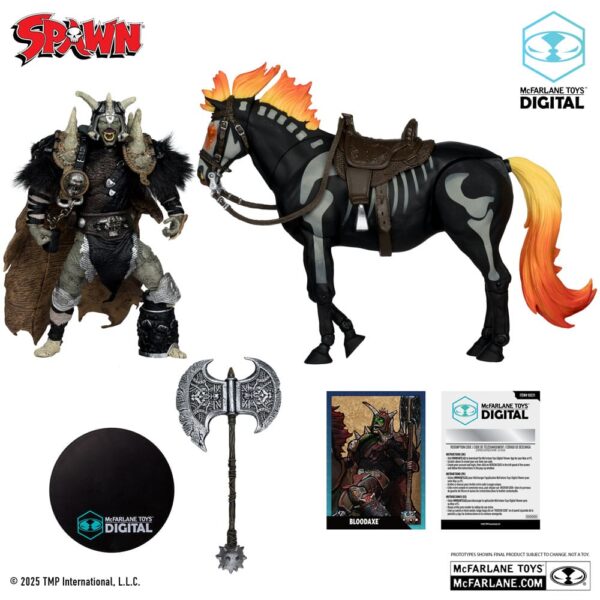 Spawn Akció Figura Bloodaxe with Horse (Spawn: The Dark Ages) (McFarlane Toys 30th Anniversary) (Gold Label) 18 cm