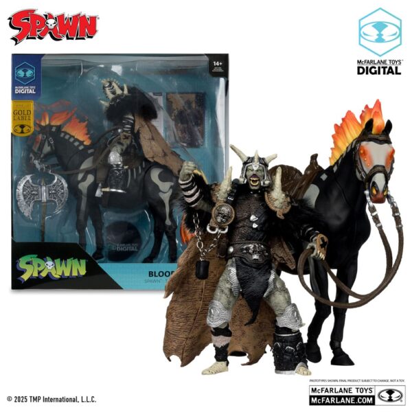 Spawn Akció Figura Bloodaxe with Horse (Spawn: The Dark Ages) (McFarlane Toys 30th Anniversary) (Gold Label) 18 cm