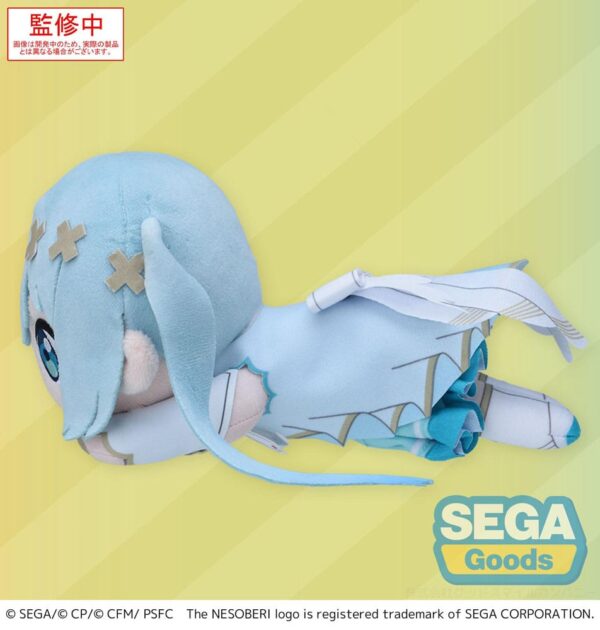 COLORFUL STAGE! The Movie: A Miku Who Can't Sing Nesoberi Lay-Down Plüss Figura Hatsune Miku Unshuttered Sekai 16 cm
