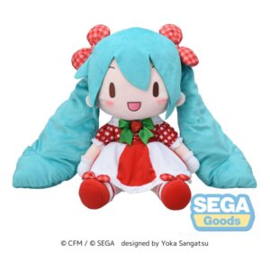 Character Vocal Series 01: Hatsune Miku Fuwa Petit Plüss Figura Hatsune Miku x Love and Berry Dress Up and Dance! Lovely Strawberry 40 cm