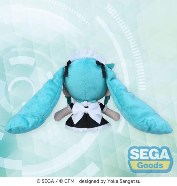 Hatsune Miku Project Diva Arcade Fuwa Petit Mini Plüss Figura Miku Maid Ver. (EX) 16 cm