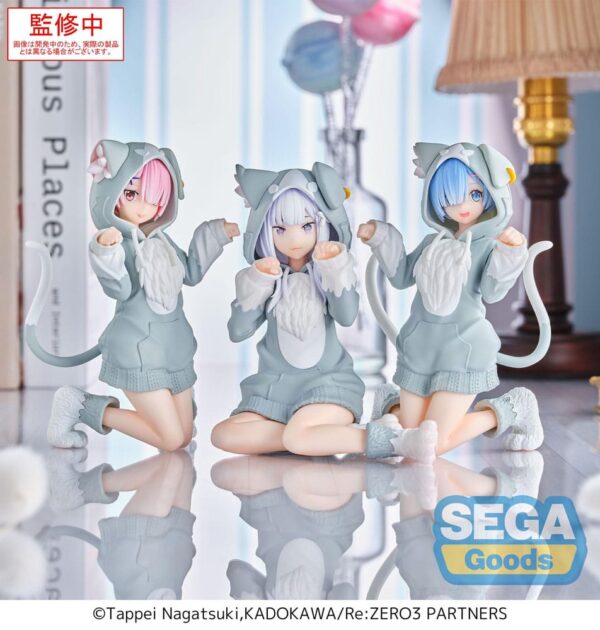 Re:Zero Starting Life in Another World Yumemirize PVC Szobor Rem Mofumofu Pack 11 cm