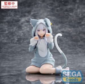Re:Zero Starting Life in Another World Yumemirize PVC Szobor Emilia Mofumofu Pack 11 cm
