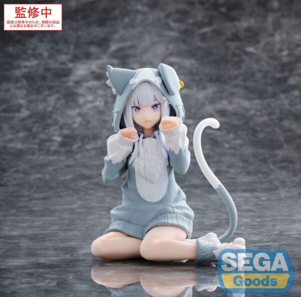 Re:Zero Starting Life in Another World Yumemirize PVC Szobor Emilia Mofumofu Pack 11 cm