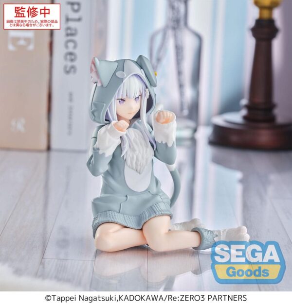 Re:Zero Starting Life in Another World Yumemirize PVC Szobor Emilia Mofumofu Pack 11 cm