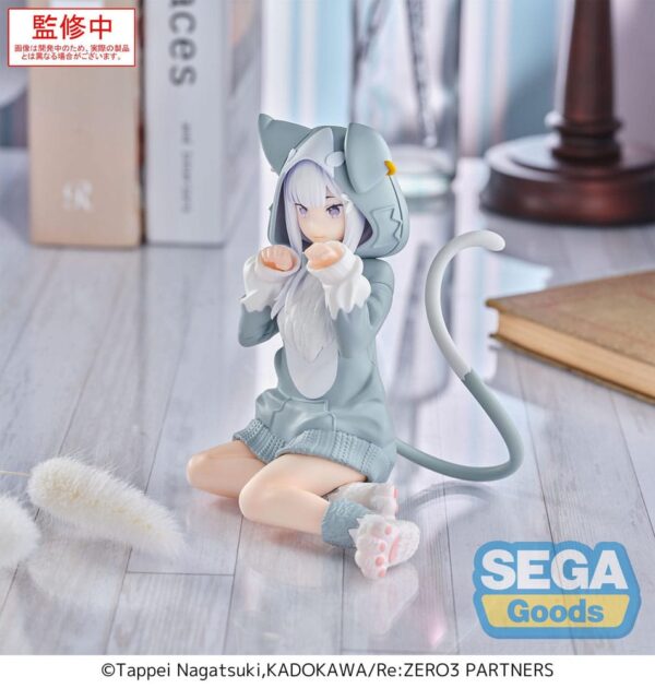 Re:Zero Starting Life in Another World Yumemirize PVC Szobor Emilia Mofumofu Pack 11 cm