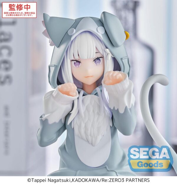 Re:Zero Starting Life in Another World Yumemirize PVC Szobor Emilia Mofumofu Pack 11 cm