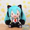 Hatsune Miku Project Diva Arcade Future Tone Fuwa Petit Plüss Figura Hatsune Miku Kitty Cat LL 30 cm