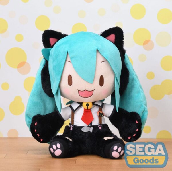 Hatsune Miku Project Diva Arcade Future Tone Fuwa Petit Plüss Figura Hatsune Miku Kitty Cat LL 30 cm