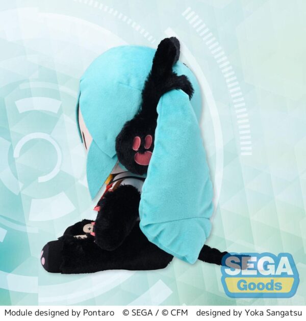Hatsune Miku Project Diva Arcade Future Tone Fuwa Petit Plüss Figura Hatsune Miku Kitty Cat LL 30 cm