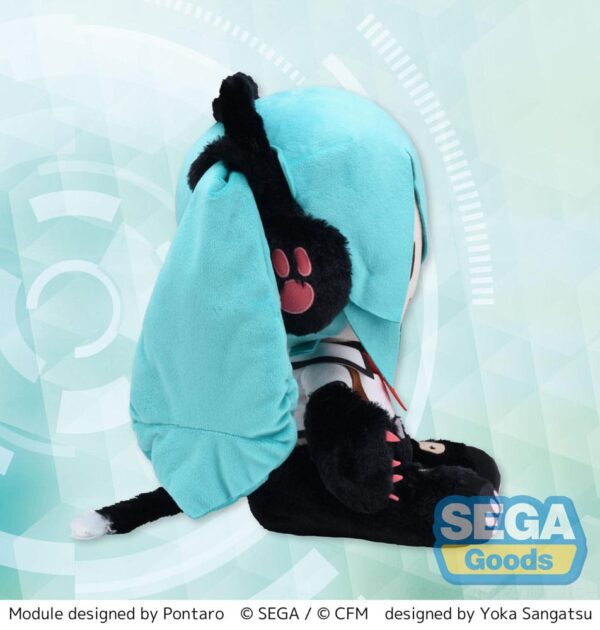 Hatsune Miku Project Diva Arcade Future Tone Fuwa Petit Plüss Figura Hatsune Miku Kitty Cat LL 30 cm