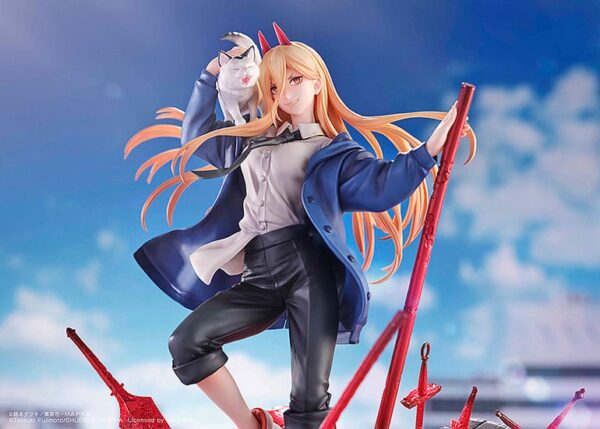 Chainsaw Man Szobor 1/7 Power & Meowy 28 cm