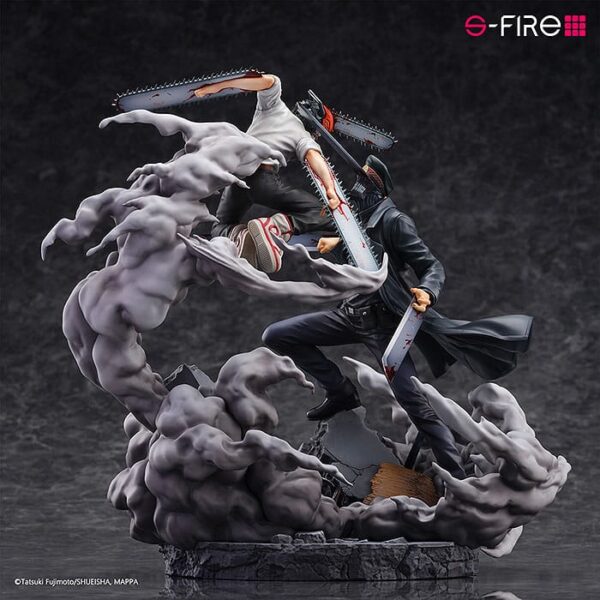 Chainsaw Man Szobor Super Situation Figura Chainsaw Man vs. Samurai Sword 26 cm