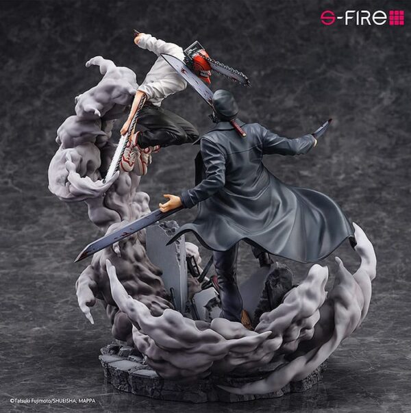 Chainsaw Man Szobor Super Situation Figura Chainsaw Man vs. Samurai Sword 26 cm