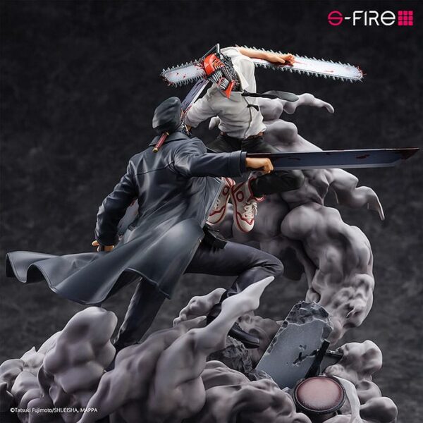 Chainsaw Man Szobor Super Situation Figura Chainsaw Man vs. Samurai Sword 26 cm