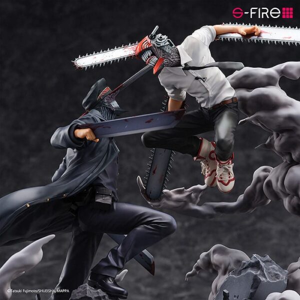 Chainsaw Man Szobor Super Situation Figura Chainsaw Man vs. Samurai Sword 26 cm