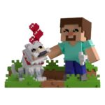 Minecraft Vinyl Figura Taming a Wolf 10 cm