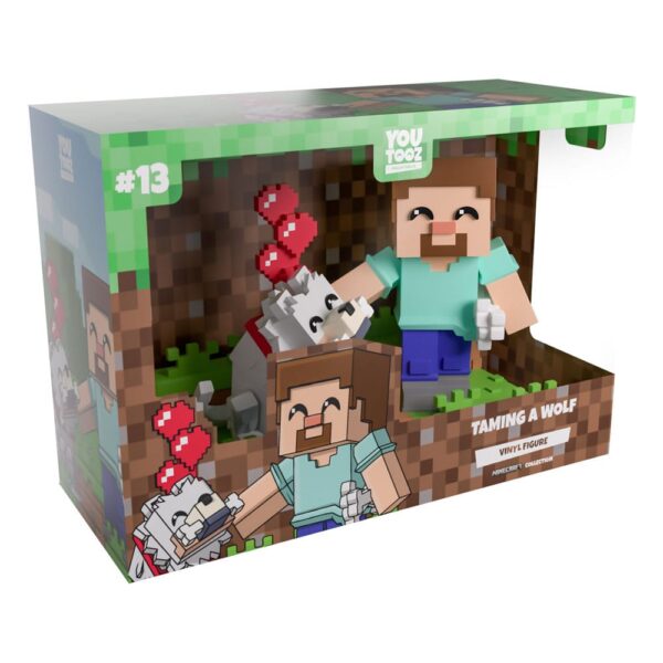 Minecraft Vinyl Figura Taming a Wolf 10 cm