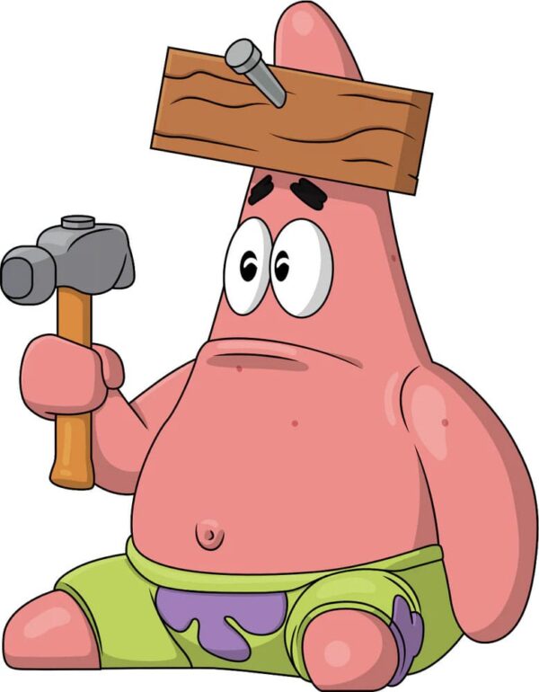 SpongeBob SquarePants Vinyl Figura Nail on Head Patrick 10 cm