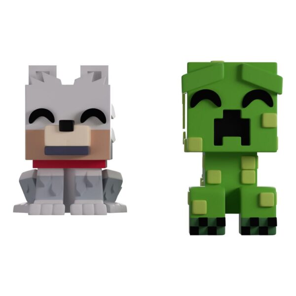 Minecraft Vinyl Figuras Wolf and Creeper Monitor Buddiez
