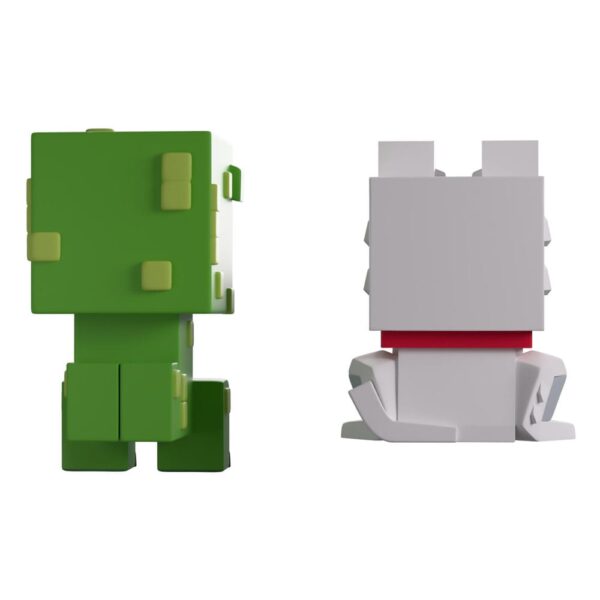 Minecraft Vinyl Figuras Wolf and Creeper Monitor Buddiez