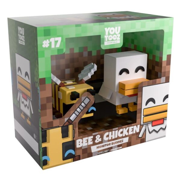 Minecraft Vinyl Figuras Bee and Chicken Monitor Buddiez
