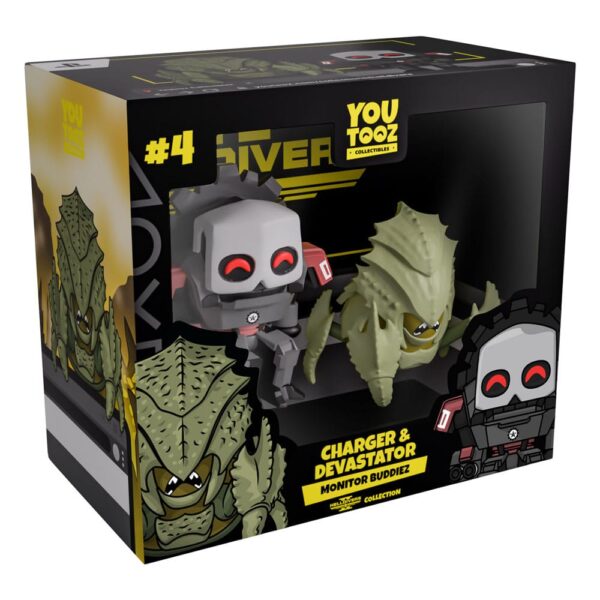 Helldivers 2 Monitor Buddiez Vinyl Figuras 2-Pack Charger & Devastator 7 cm