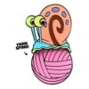 SpongeBob SquarePants Kitűző Gary Yarn Spinning 5 cm