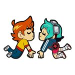 Scott Pilgrim Kitűző Scott & Ramona Kissing 5 cm