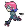 Scott Pilgrim Kitűző Ramona Skating 5 cm