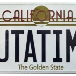 Back To The Future Metal Sign ´Outatime´ DeLorean License Plate