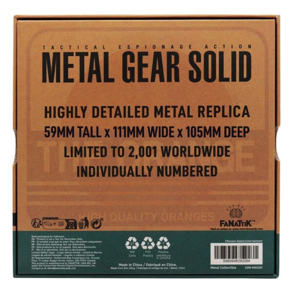 Metal Gear Solid 2 Replika Cardboard Box