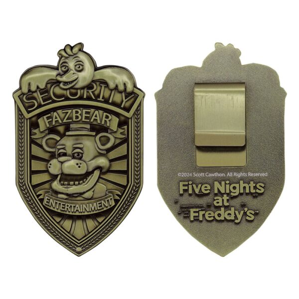Five Nights at Freddy´s Replika Security Badge Antique Brass Edition