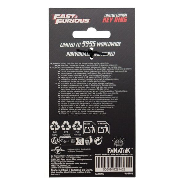Fast & Furious Kulcstartó You Ride You Fight Limited Edition