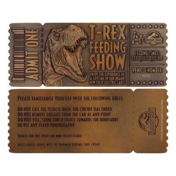 Jurassic Park Replika 1/1 Feeding Show Ticket
