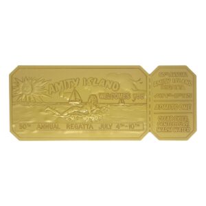 Jaws Replika 1/1 50th Anniversary Regatta Ticket 24k Gold Plated