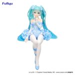 Hatsune Miku Noodle Stopper PVC Szobor Flower Fairy Nemophila Pail Blue Color Ver. 15 cm