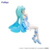 Hatsune Miku Noodle Stopper PVC Szobor Flower Fairy Nemophila Pail Blue Color Ver. 15 cm