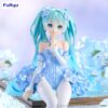 Hatsune Miku Noodle Stopper PVC Szobor Flower Fairy Nemophila Pail Blue Color Ver. 15 cm