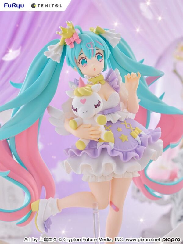 Hatsune Miku Tenitol PVC Szobor Hatsune Miku Yumekawa Princess Lavender Ver. 21 cm