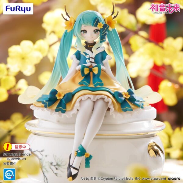 Hatsune Miku Noodle Stopper PVC Szobor Hatsune Miku 2025 Chinese New Year Ver. 14 cm