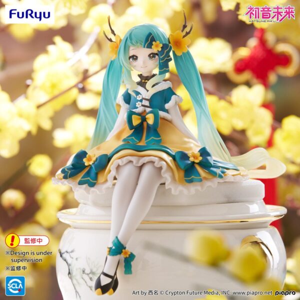Hatsune Miku Noodle Stopper PVC Szobor Hatsune Miku 2025 Chinese New Year Ver. 14 cm