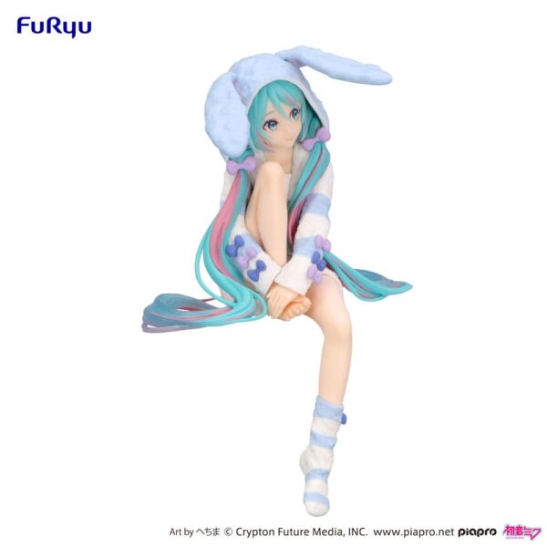 Hatsune Miku Noodle Stopper PVC Szobor Hatsune Miku Rabbit Ear Hood Pajama Blue Color Ver. 14 cm Hatsune Miku Noodle Stopper PVC Szobor Hatsune Miku Rabbit Ear Hood Pajama Blue Color Ver. 14 cm
