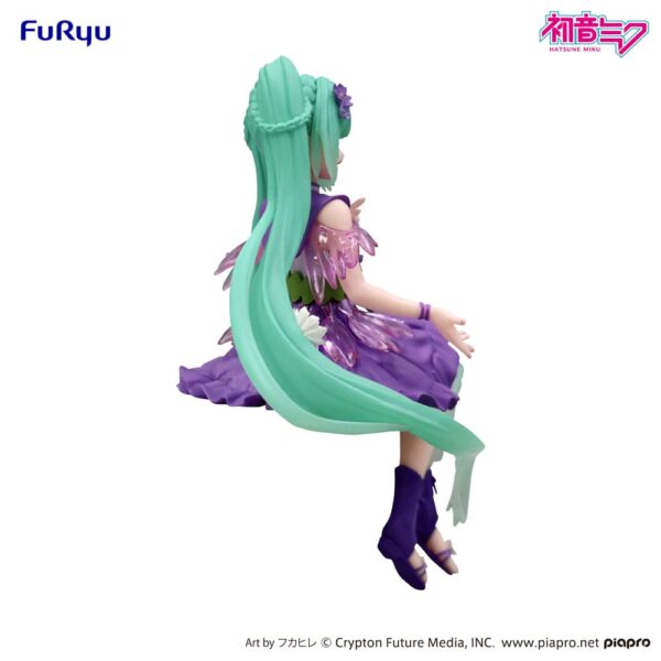 Hatsune Miku Noodle Stopper PVC Szobor Flower Fairy Cosmos Purple Color Ver. 14 cm