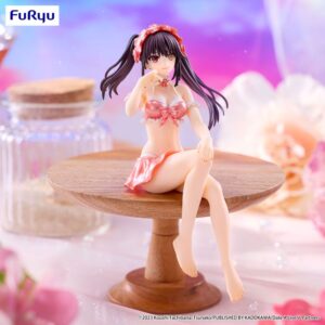 Date A Live V Noodle Stopper PVC Szobor Kurumi Tokisaki Swimsuit Pastel Red Color Ver. 15 cm