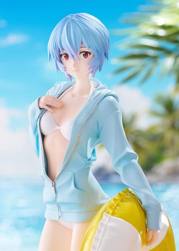 Rebuild of Evangelion Pop Up Parade L PVC Szobor Beach Queens: Rei Ayanami 22 cm