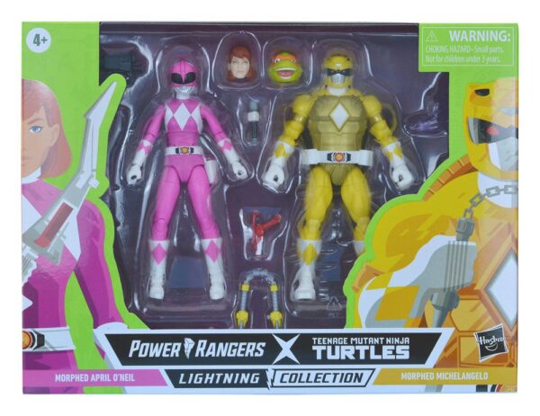 Power Rangers x TMNT Lightning Collection Akció Figuras 2022 Morphed April O´Neil & Michelangelo